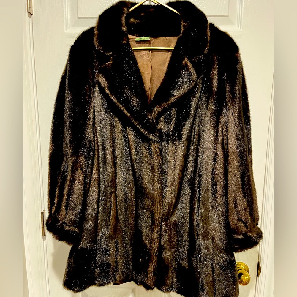 Luxurious Brown Faux Fur Coat